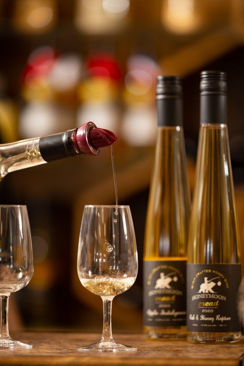 wine being poured into glass