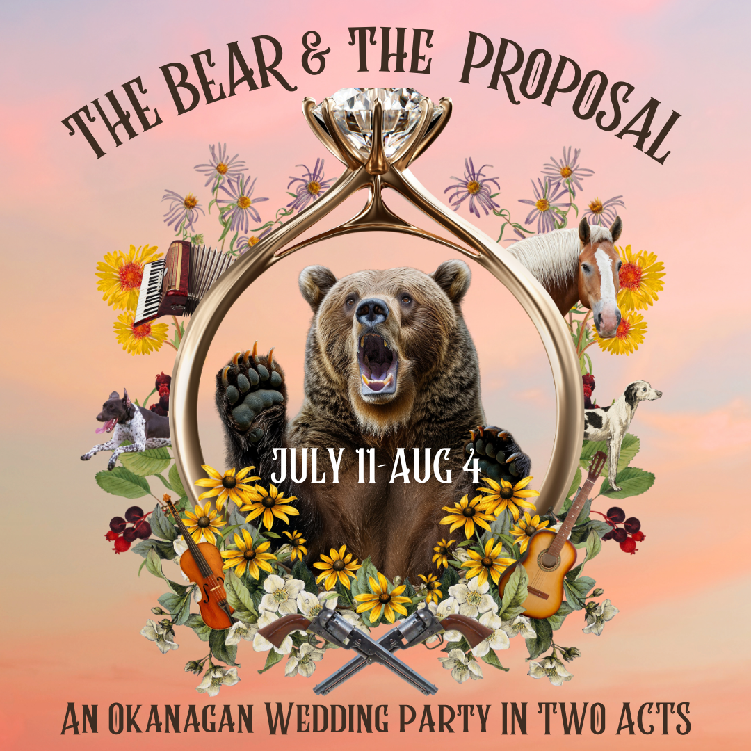 An Event Poster for The Bear & The Proposal featuring a bear with a wedding ring