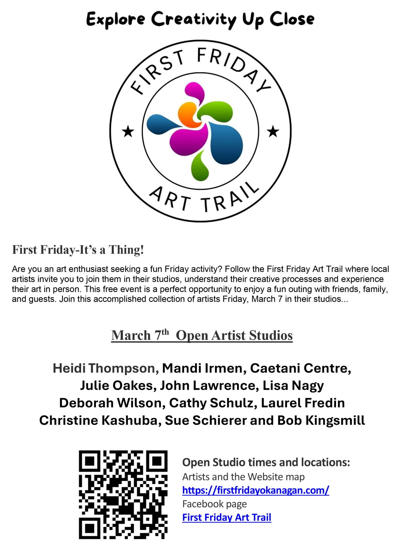 March 7 First Friday Art Trail, local artists open their studios in this free event