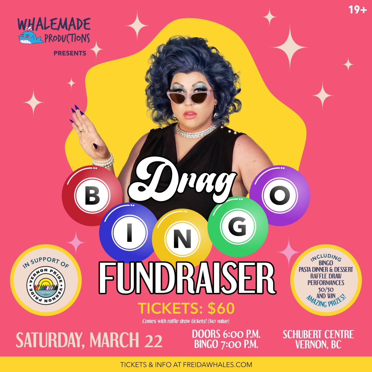 Vernon Pride Society Drag Bingo Fundraiser Poster