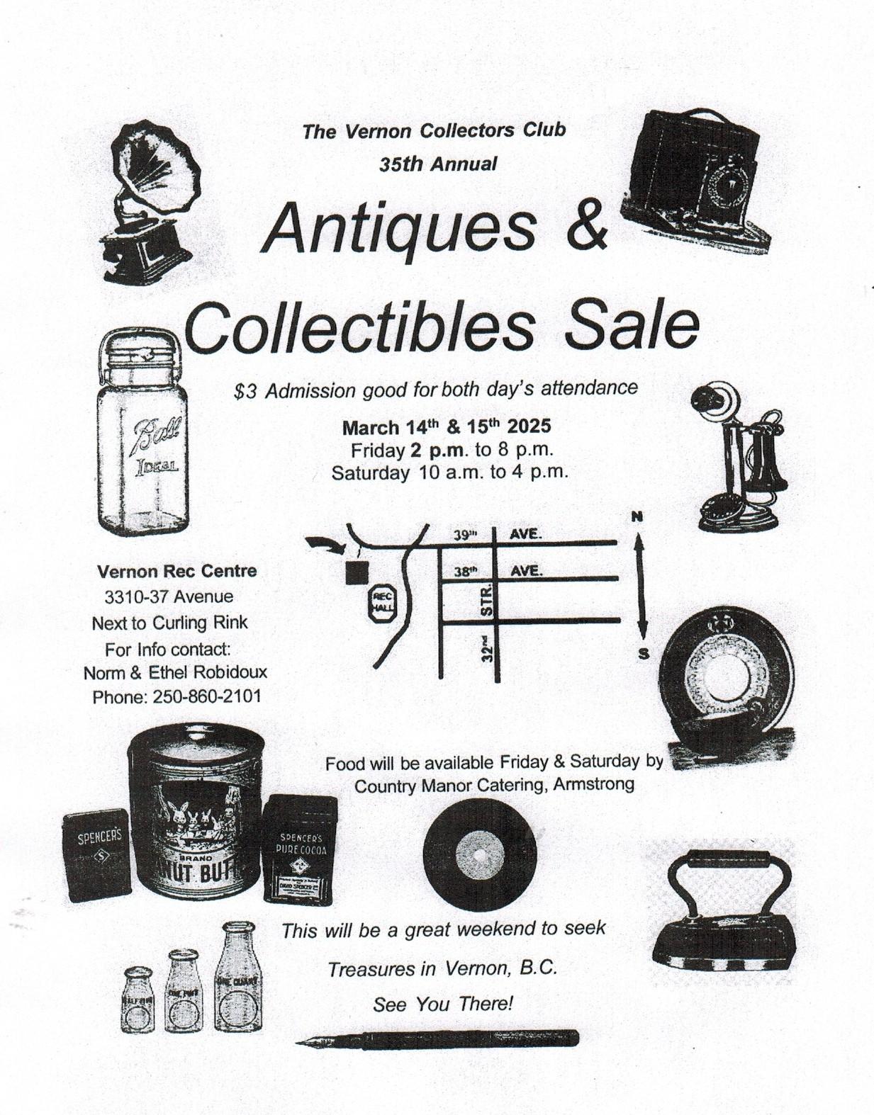 Vernon Collectors Club presents the 35th Annual Antique & Collectibles Sale